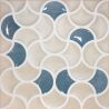 Carrelage mur ancien Ansouis relief bleu ciel 33x33 cm