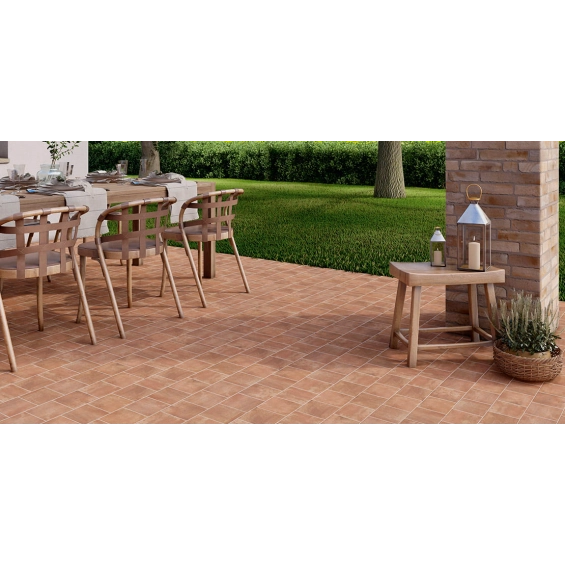 Carrelage sol traditionnel Ourika Rosé 15x15 cm