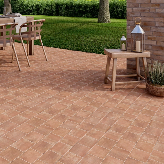 Carrelage sol traditionnel Ourika Rosé 15x15 cm