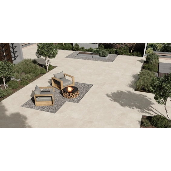 Carrelage sol extérieur effet pierre Natura mink R11 3060 cm