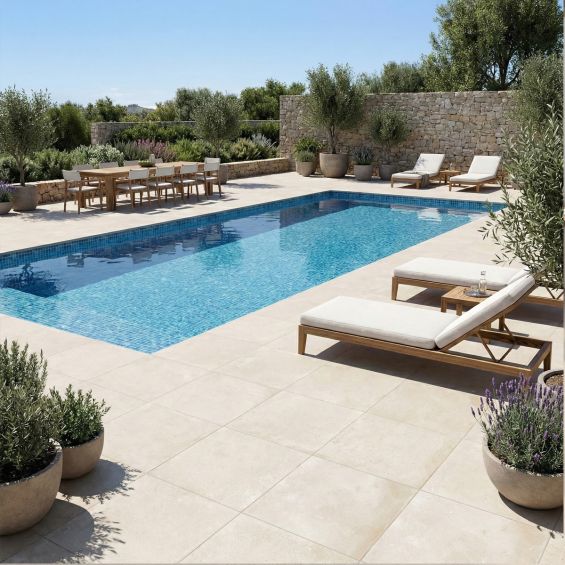 Dalle extérieur Alpilles 2.0 grège R11 60x60 cm