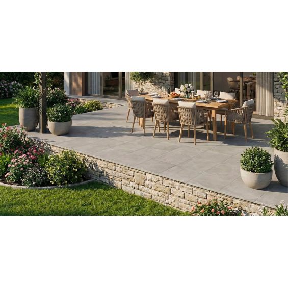 Dalle extérieur Alpilles 2.0 perle R11 60x60 cm