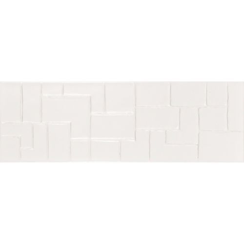 Carrelage mur Clean décor géo white 20x60 cm