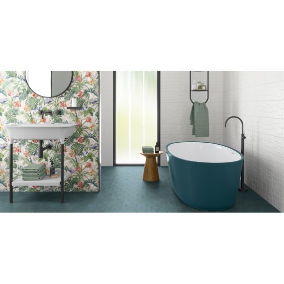 Carrelage mur Clean décor géo white 20x60 cm