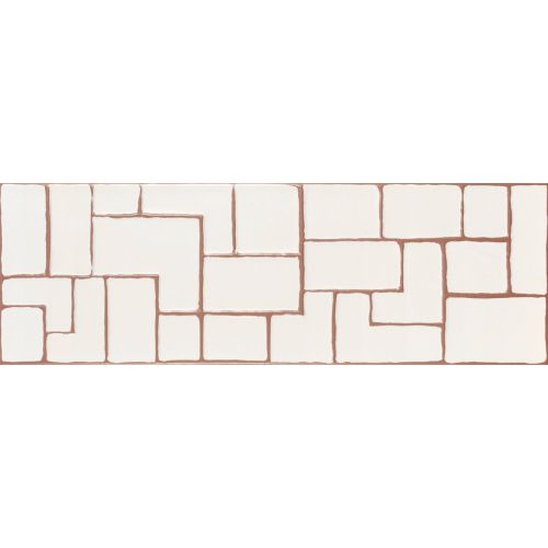 Carrelage mur Clean décor géo terracotta 20x60 cm
