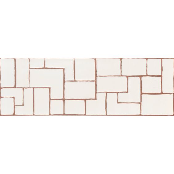 Carrelage mur Clean décor géo terracotta 20x60 cm