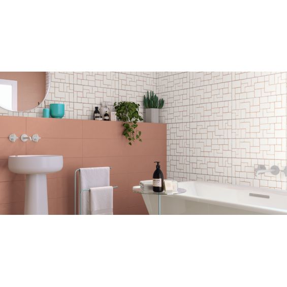 Carrelage mur Clean terracotta 20x60 cm