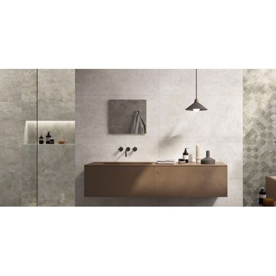 Carrelage sol et mur effet métal AtoniumFire 30x60 cm