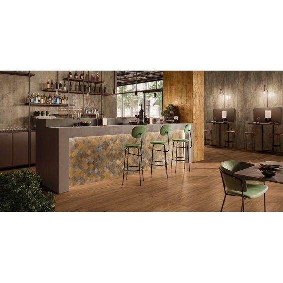 Carrelage sol et mur effet métal Atonium Solar30x60 cm