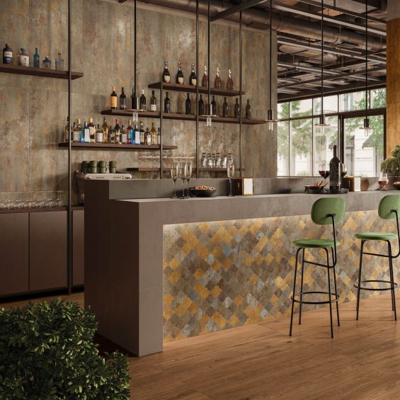 Carrelage sol et mur effet métal Atonium Lively 30x60 cm