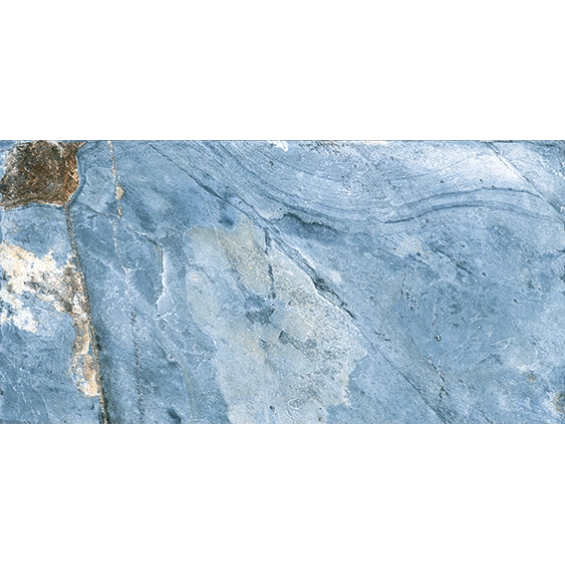 Carrelage sol et mur Pierre de Bali Météor Mix bleu R10 30x60 cm