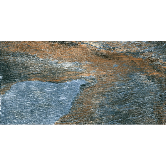 Carrelage sol et mur Pierre de Bali Météor Mix bleu R10 30x60 cm