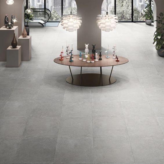 Carrelage sol effet pierre Manly Gris 45x45 cm