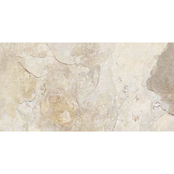 Carrelage sol effet pierre Thebes Almond 32x62,5 cm