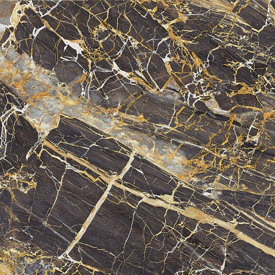 Carrelage sol poli effet marbre Black gold 6060 cm