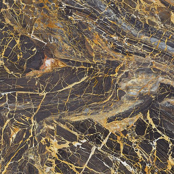 Carrelage sol poli effet marbre Black gold 6060 cm