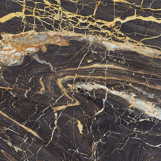 Carrelage sol poli effet marbre Black gold 6060 cm