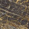 Carrelage sol poli effet marbre Black gold 120x120 cm