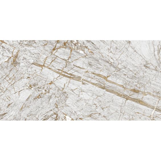 Carrelage sol et mur effet marbre brillant Hotel luxe Sunset poli 120x260 cm