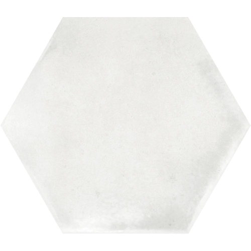Carrelage sol hexagonal Acuarela blanc grisé 12,4x10,6 cm