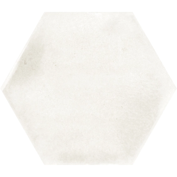 Carrelage sol hexagonal Acuarela blanc grisé 12,4x10,6 cm