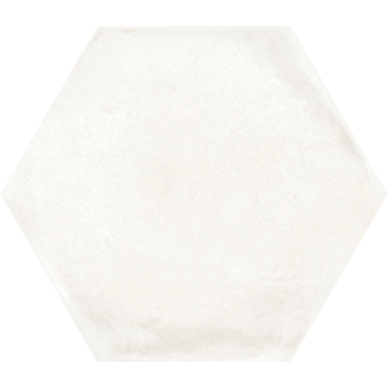 Carrelage sol hexagonal Acuarela blanc grisé 12,4x10,6 cm