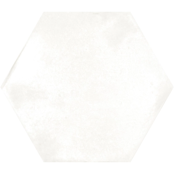 Carrelage sol hexagonal Acuarela blanc grisé 12,4x10,6 cm