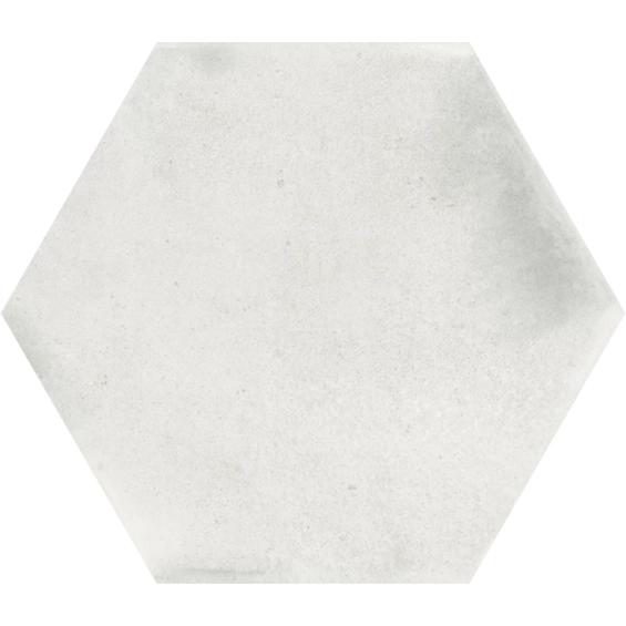 Carrelage sol hexagonal Acuarela blanc grisé 12,4x10,6 cm