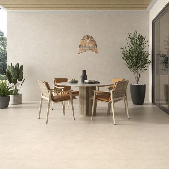 Carrelage sol extérieur moderne Peralta beige R11 60x120 cm