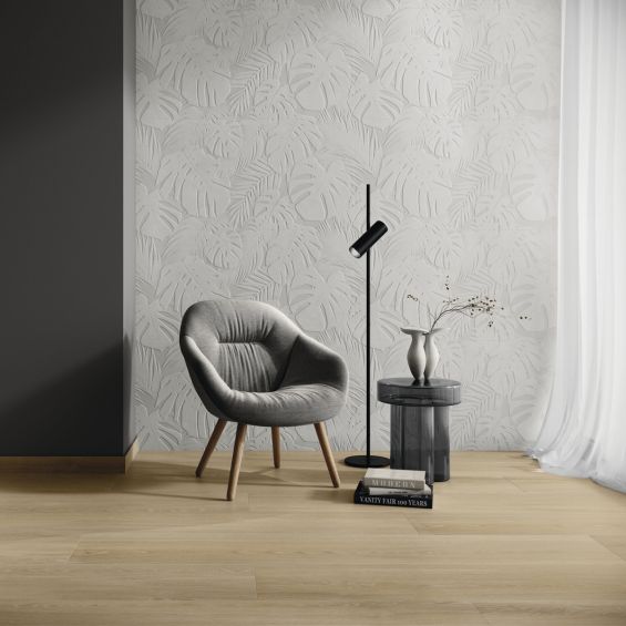 Carrelage mur décor fleur Kochi perle 60x120 cm