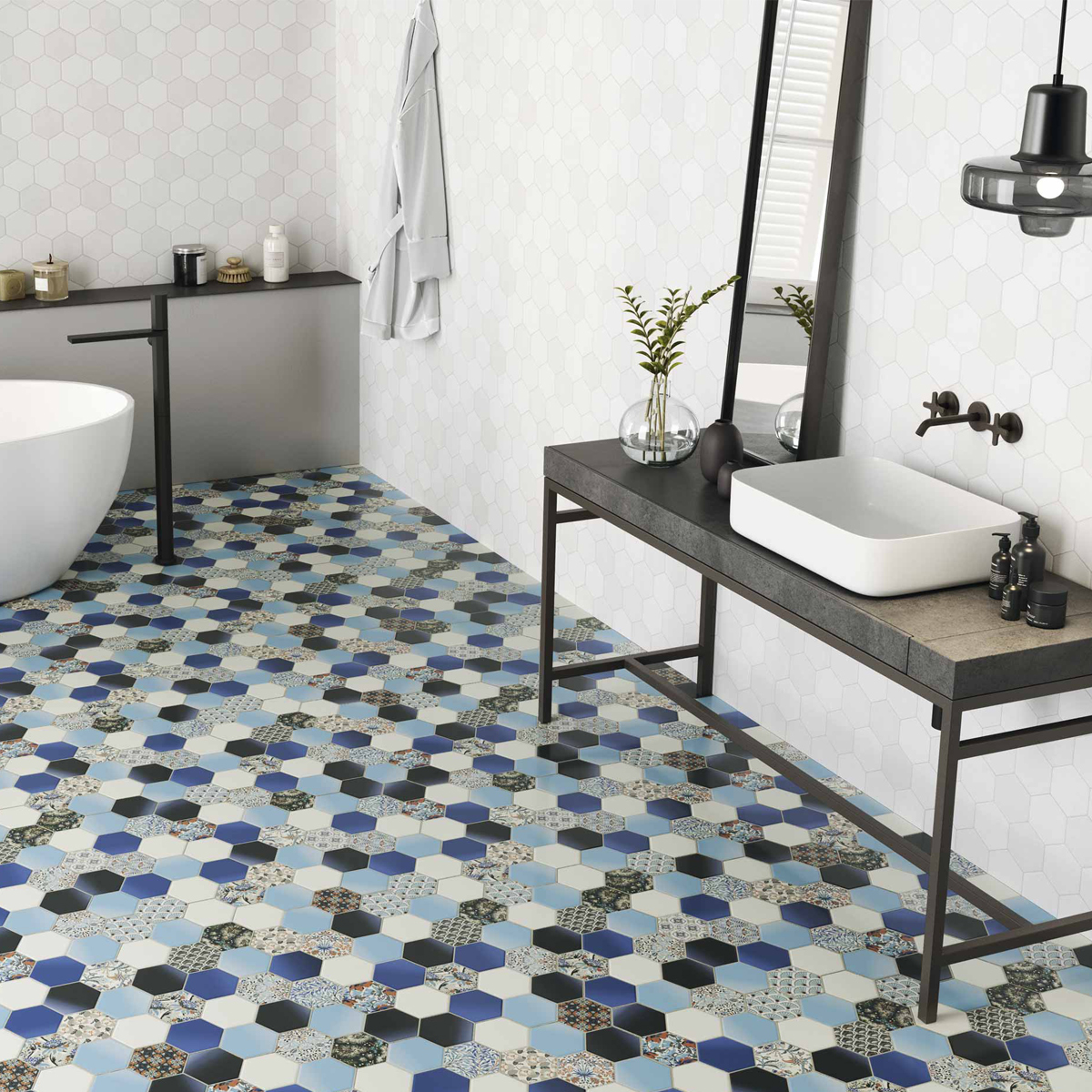 Sitemapcdatahttpsfoowindecoocomcarrelage Hexagonal Bleu