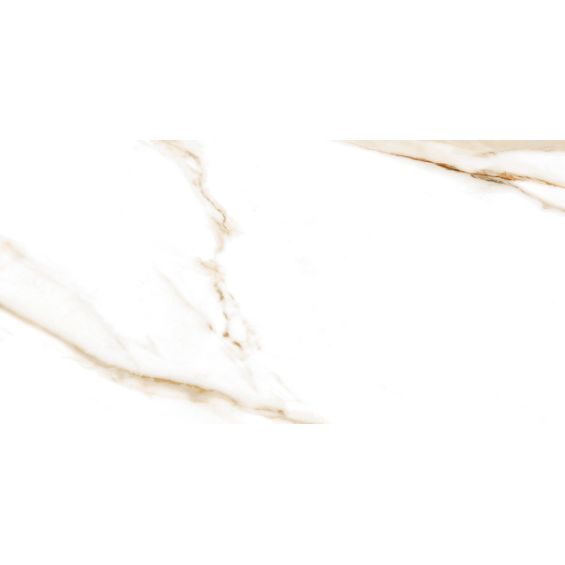 Carrelage sol brillant effet marbre Colisée or 60x120 cm