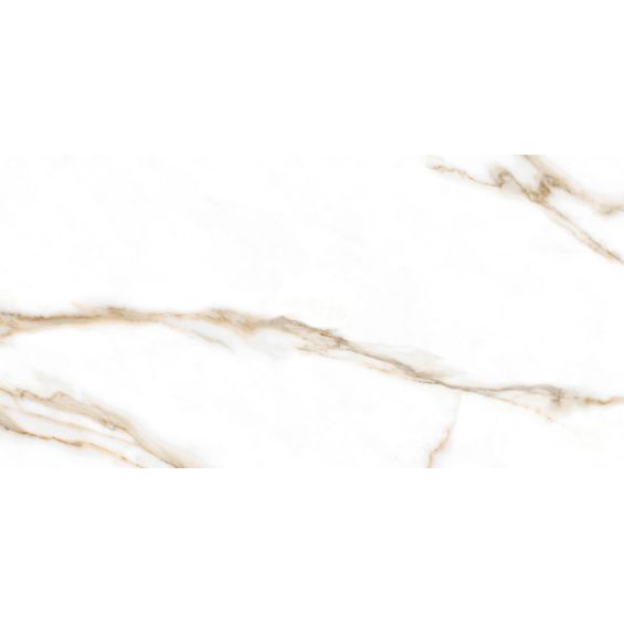 Carrelage sol brillant effet marbre Colisée or 60x120 cm