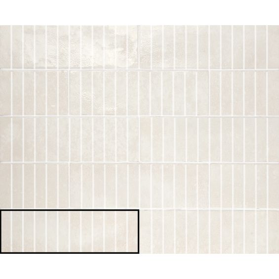 Carrelage mur effet zellige Riad ivoire 10x30 cm