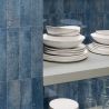 Carrelage mur effet zellige Riadbleu marine 6,3x25 cm