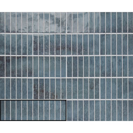 Carrelage mur effet zellige Riad océan 10x30 cm