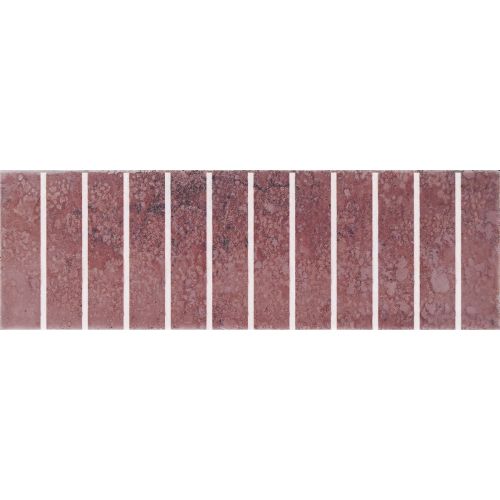 Carrelage mur effet zellige Riad bordeaux 10x30 cm