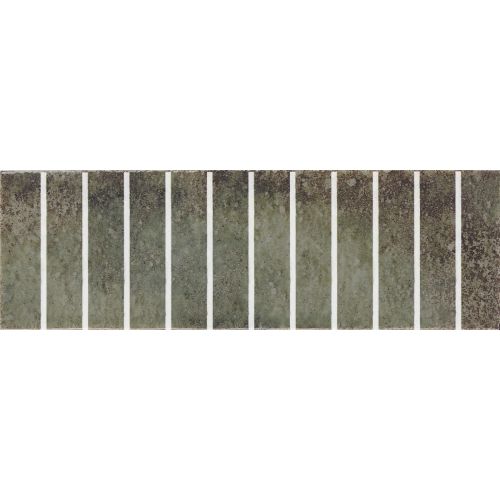 Carrelage mur effet zellige Riad vert 10x30 cm