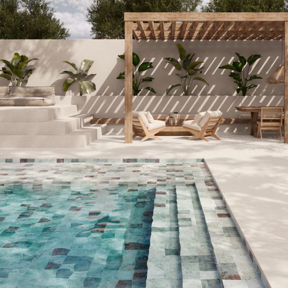 Carrelage sol extérieur moderne Hyatt taupe R11 60x120 cm