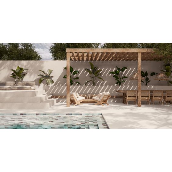 Carrelage sol extérieur moderne Hyatt taupe R11 60x120 cm