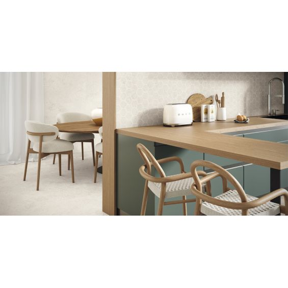 Carrelage sol et mur effet pierre Hyatt blanc grisé60x120 cm