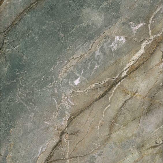 Carrelage sol et mur poli effet marbre Jumeirah vert 120x120 cm