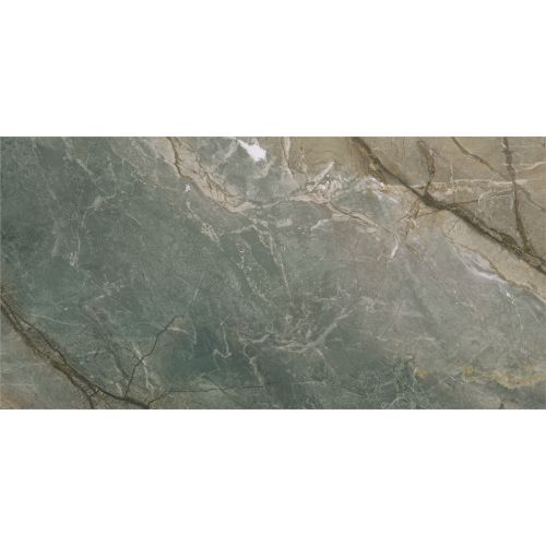 Carrelage sol et mur poli effet marbre Jumeirah vert 60x120 cm