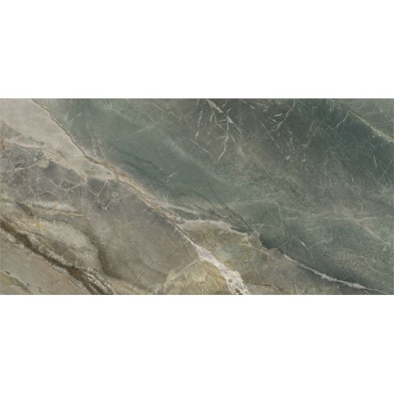 Carrelage sol et mur poli effet marbre Jumeirah vert 60x120 cm