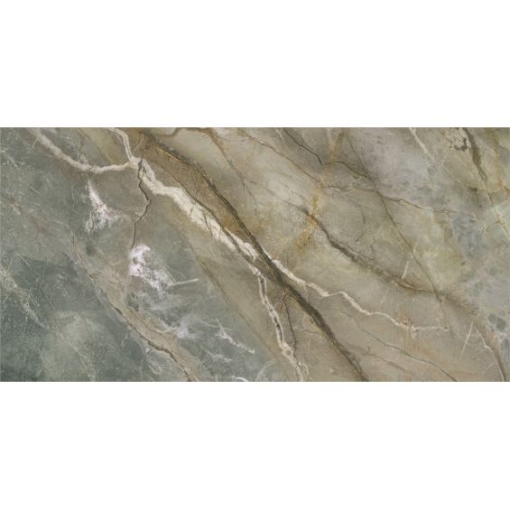 Carrelage sol et mur poli effet marbre Jumeirah vert 60x120 cm