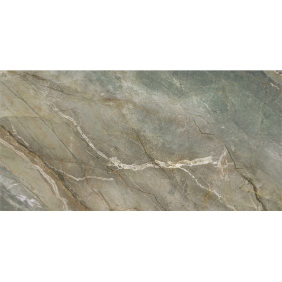Carrelage sol et mur poli effet marbre Jumeirah vert 60x120 cm