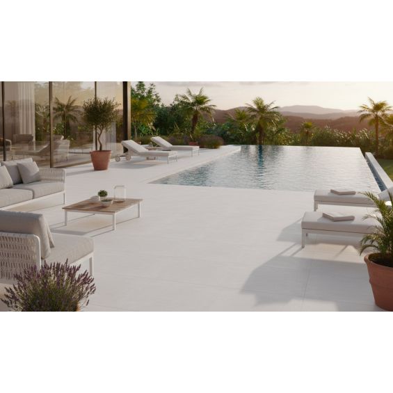 Dalle extérieur Link 2.0 Blanc griséR11 60x60 cm