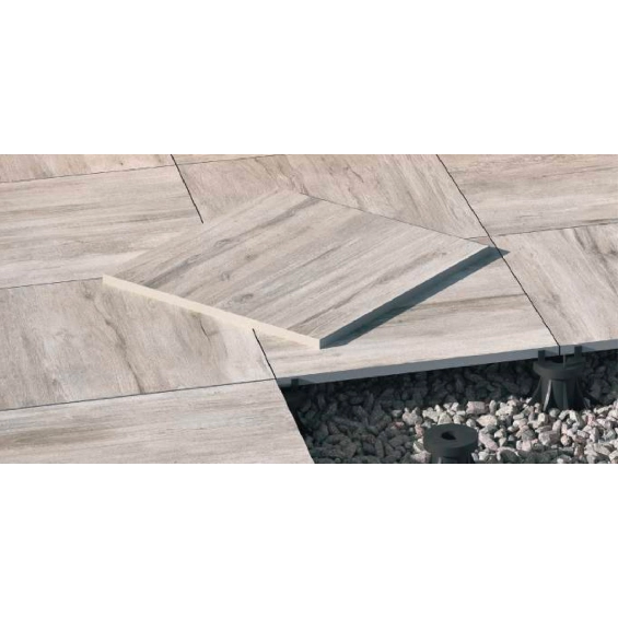 Dalle extérieur effet boisPaco gris clair R11 6060 cm