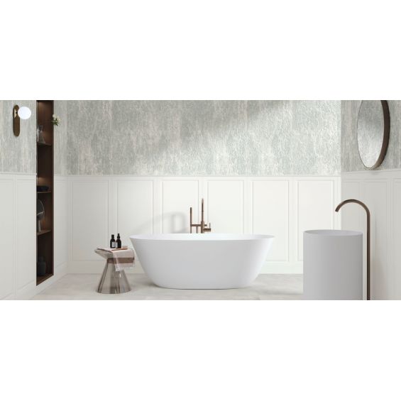 Frise Boiserie zocalo blanc 10x60 cm