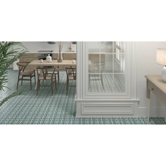 Carrelage sol effet carreaux de ciment Montaigne St-Etienne 20x20 cm